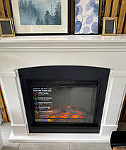 Підлоговий кімнатний електрокамін обігрівач з порталом, камінокомплект для квартири Tagu Helmi білий, фото 5
