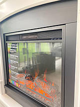 Підлоговий кімнатний електрокамін обігрівач з порталом, камінокомплект для квартири Tagu Helmi білий, фото 4