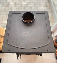 Дров'яна окремостояча піч-камін для повітряного опалення будинку, дачі, сталева буржуйка MBS HAPPY червоний, фото 2