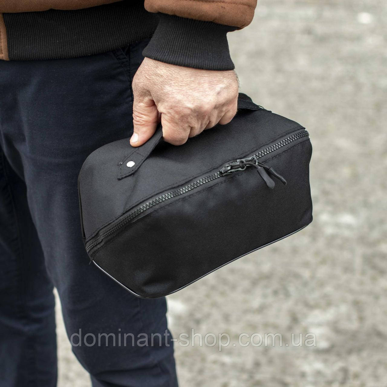 Косметичка чорна тканинна дорожня LUMA Black несесер Унісекс, фото 1