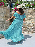 Жіноча повітряна сукня максі довжини з воланами Тканина: шифон + трикотажна підкладка Розмір: 48-54, фото 10