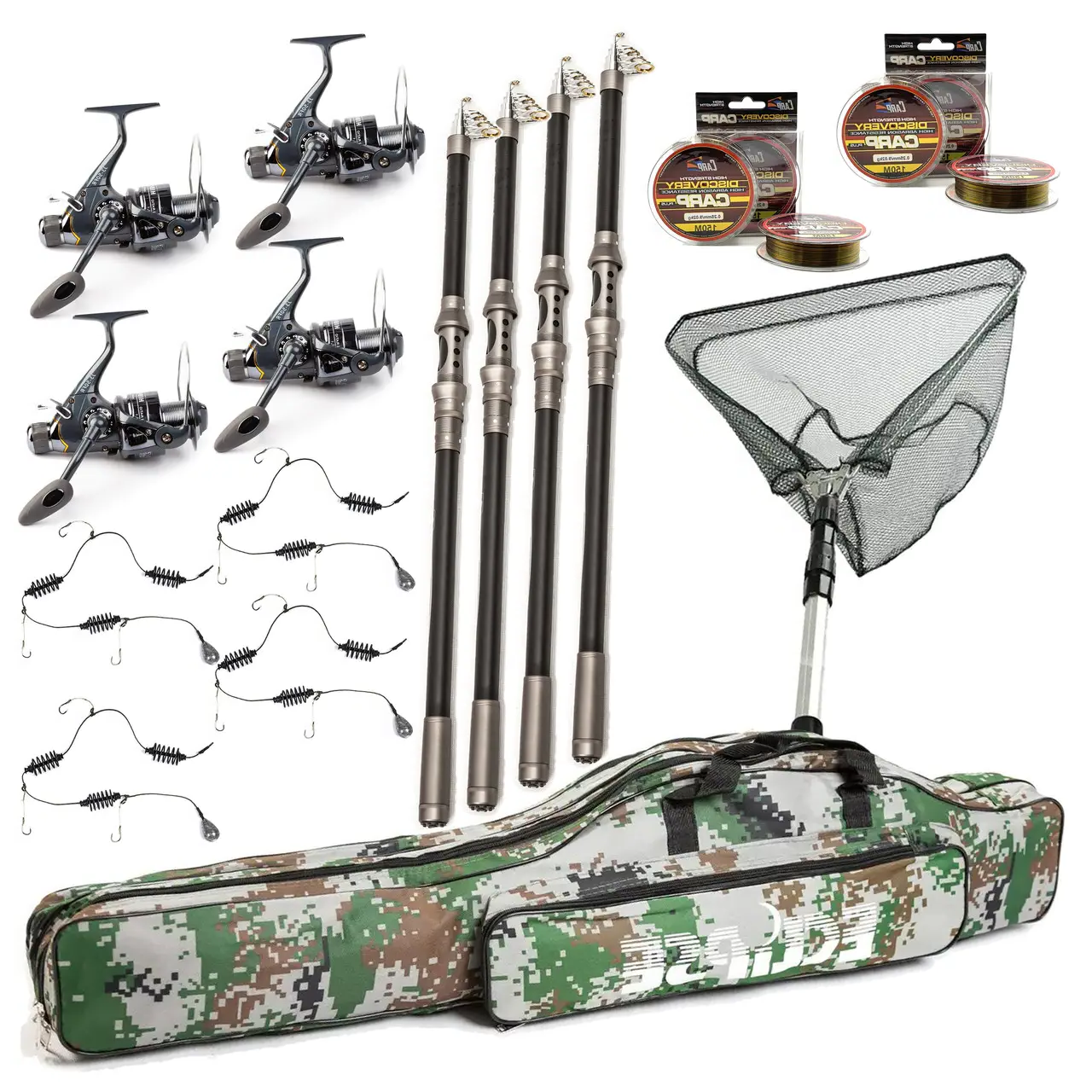 Комплект для донного лову Boya BY Kyogi 3.0 м + 4 котушки Hiboy 4000 ТМ, фото 1