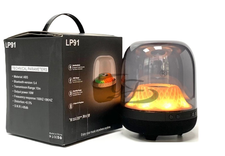 Мобільна Bluetooth колонка LP 91 бездротова портативна акустика Black