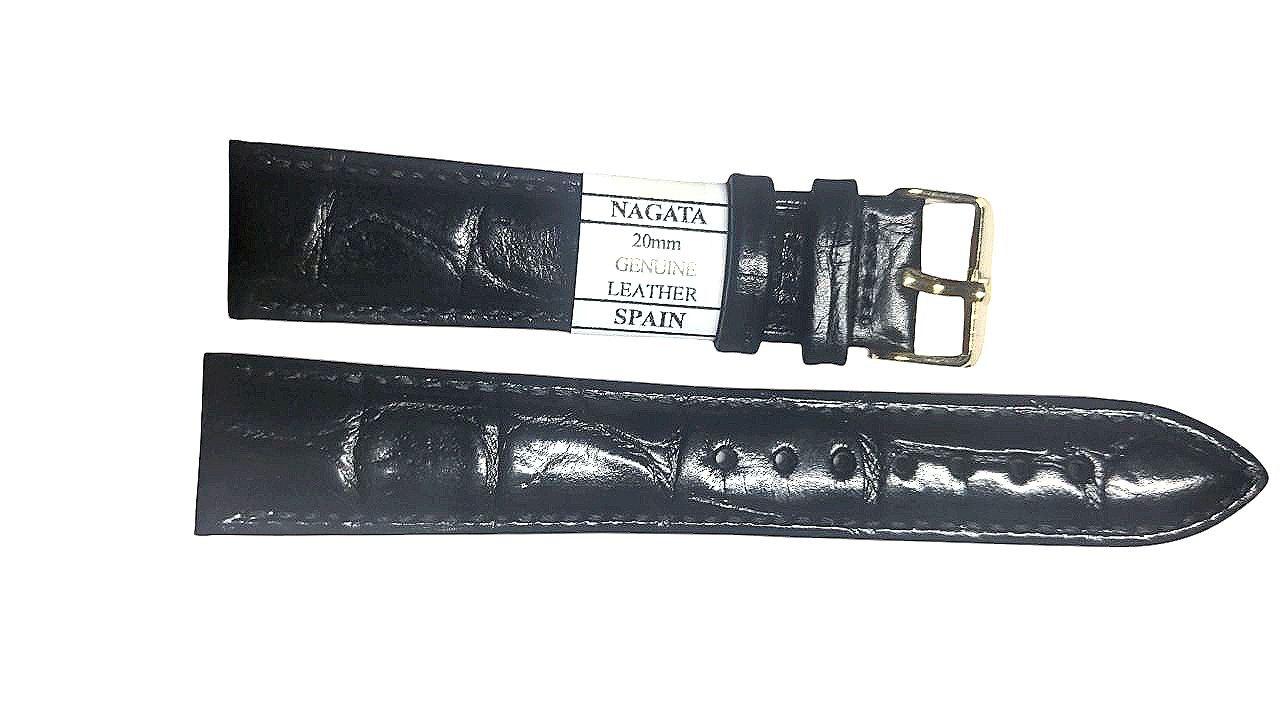 Ремінець "Nagata" 20 mm чорний гурт, фото 1