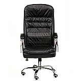 Крісло офісне комп'ютерне Benamar black (E7078), шкірзам чорний, фото 3