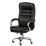 Крісло офісне комп'ютерне Benamar black (E7078), шкірзам чорний, фото 5