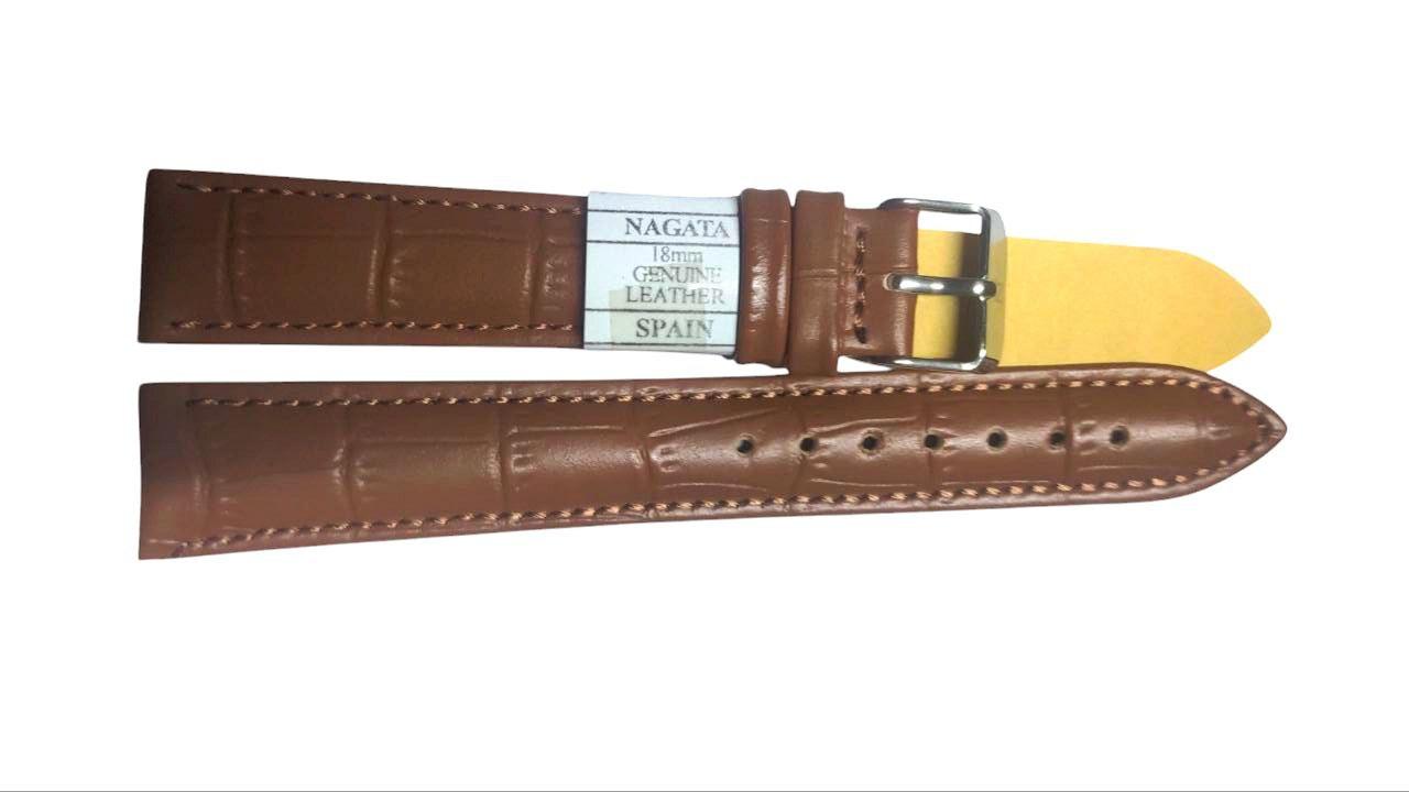 Ремінець "Nagata" 18 mm коричневий, фото 1