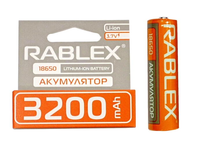 Акумулятор 18650 Rablex 3200mAh