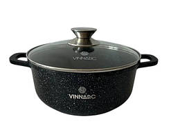 Каструля Vinnarc Sense чорна 4,5 л d24 см алюміній з антипригарним покриттям (0324NS-BL)