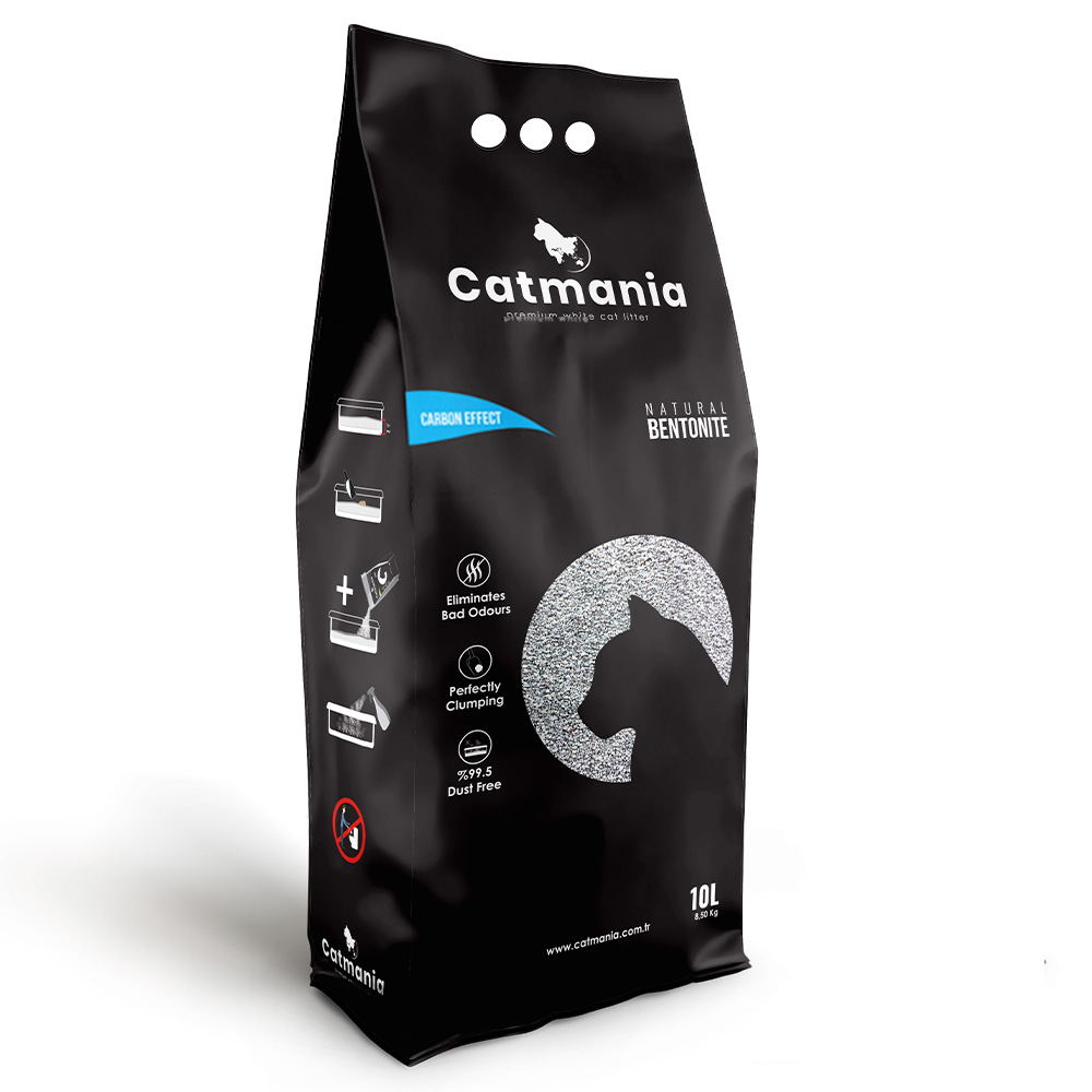 Бентонітовий наповнювач Catmania з карбоновим ефектом, 10л (8,5кг)