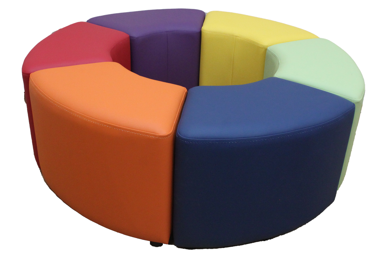 Пуф дитячий 1 секція BNB Тор (збираються у Коло та Змійку). Для дому, дитячого садку, дитячої ігрової кімнати, магазину, фото 1