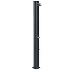 Душ сонячний Aquaviva Big Jolly алюмінієвий з мийкою для ніг, антрацит A320/7016, 35 л