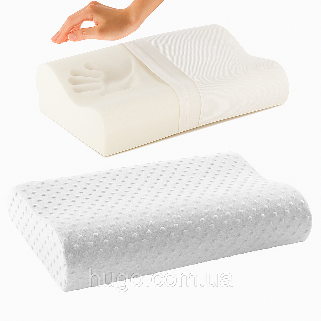 Ортопедична подушка з ефектом пам'яті (50х28х7см) GH1188 / Анатомічна подушка для підтримки шиї, фото 1