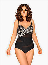 Цілісний купальник леопард Fuba 25075 сірий 48 50 52 54 56 розмір, фото 2