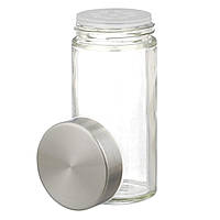 Скляна баночка для спецій 120 мл (Ø4 см, висота 9,5 см) з металевою кришкою  LoveYouHome