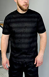 Літній чоловічий костюм шорти та футболка чорний спортивний костюм на літо люкс якість