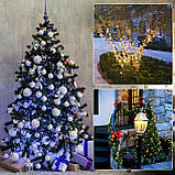 Вуличні різдвяні вогні Waiybbit, 2 батареї, 49 футів/шт., 150 світлодіодних гірлянд, що змінюють колір, з дистанційним керуванням, фото 7