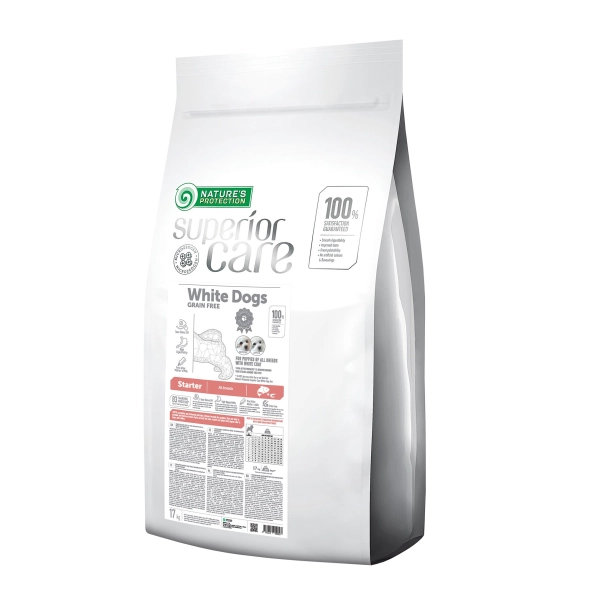 Сухий корм для цуценят Nature's Protection (Нейчерс Протекшен) Superior Care White Dog GF Starter з лососем 17 кг, фото 1
