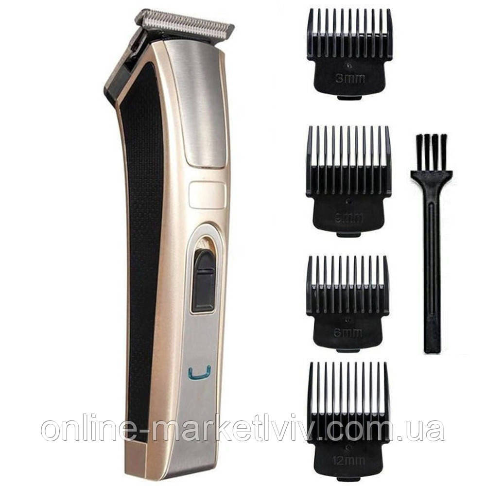 Акумуляторна машинка для стрижки волосся, 4 насадки, C24-HC005 / Чоловічий тример для стрижки бороди та волосся, фото 1