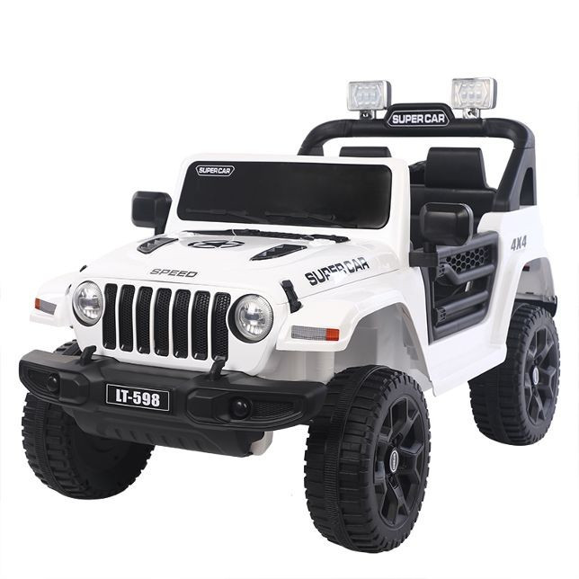 Дитячий автомобіль JEEP LT Off Road 4x4 білий акумуляторний з світловими та звуковими ефектами