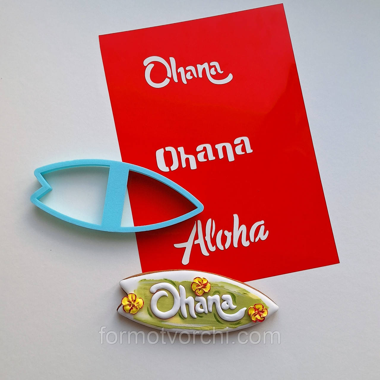 Формочка для пряників "Скейт Ohana, Aloha"