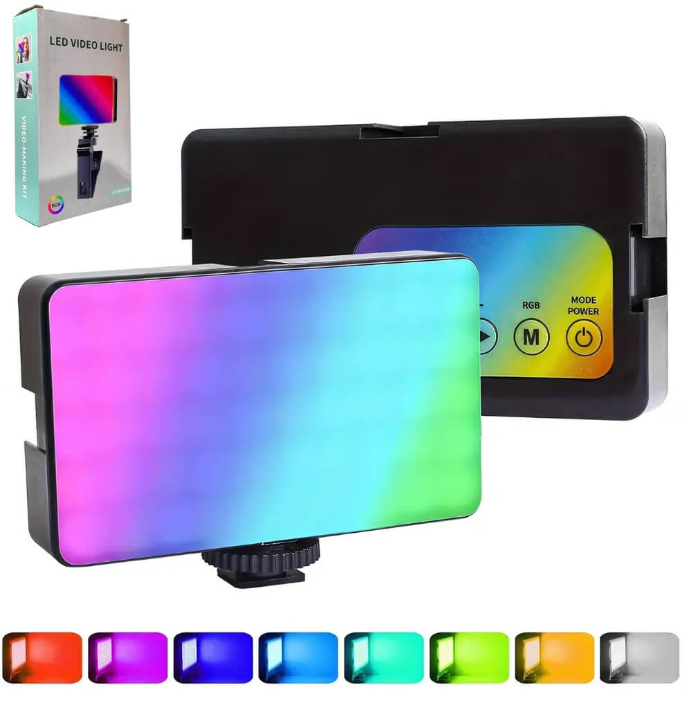 Акумуляторна світлодіодна RGB накамерна лампа AY-96JSSR RGB, фото 1