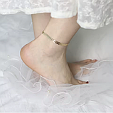 Браслет на ногу колосок у формі змійки колосся, фото 2