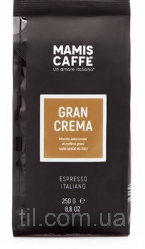 Кава італійська у зернах Mamis Caffè Gran Crema 250г