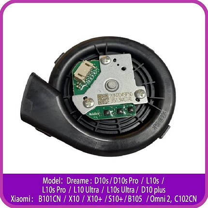 Двигун (Мотор Турбіна) для робота-пилососа Xiaomi Dreame Bot D10s ( RLS3L ) D10s Pro ( RLS6A ) D10 Plus ( RLS3D ), фото 1