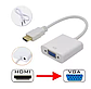 Адаптер HDMI-VGA з аудіо 3.5 мм (білий), конвектор відео/звуку, фото 3