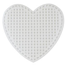 Пластикова канва, серце, 7.5*7 см