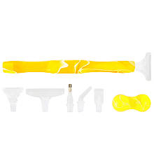 Ручка стилус для алмазної мозайки, підставка + 6 насадок, жовта, 3.8*1.6 см