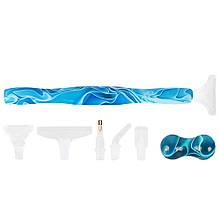 Ручка стилус для алмазної мозайки, підставка + 6 насадок, синій, 3.8*1.6 см