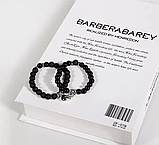 Парні браслети на магніті у формі серця серце для двох закоханих з шунгіту чорного вулканічного каменю притягуються, фото 4