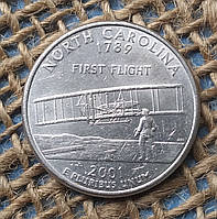 1/4 долара (квотер) 2001 року. (Р). "Квотер штату Північна Кароліна".  США