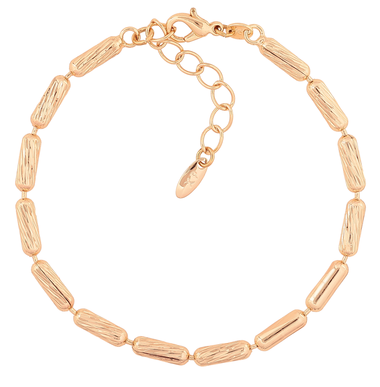 Браслет Xuping M&L Колір 18K «Ланцюжок Перлина з візерунком» довжина з доп.ланцюжком 17-20.5см х 3мм, фото 1