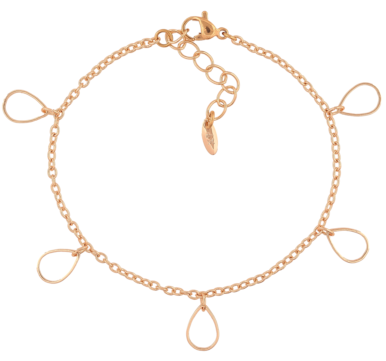 Браслет Xuping M&L Колір 18K «Ланцюжок з підвісками» довжина з доп.ланцюжком 18.5-22см х 2мм, фото 1