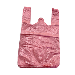 Пакет майка 22*38 Еко малиновий 180 шт/пак