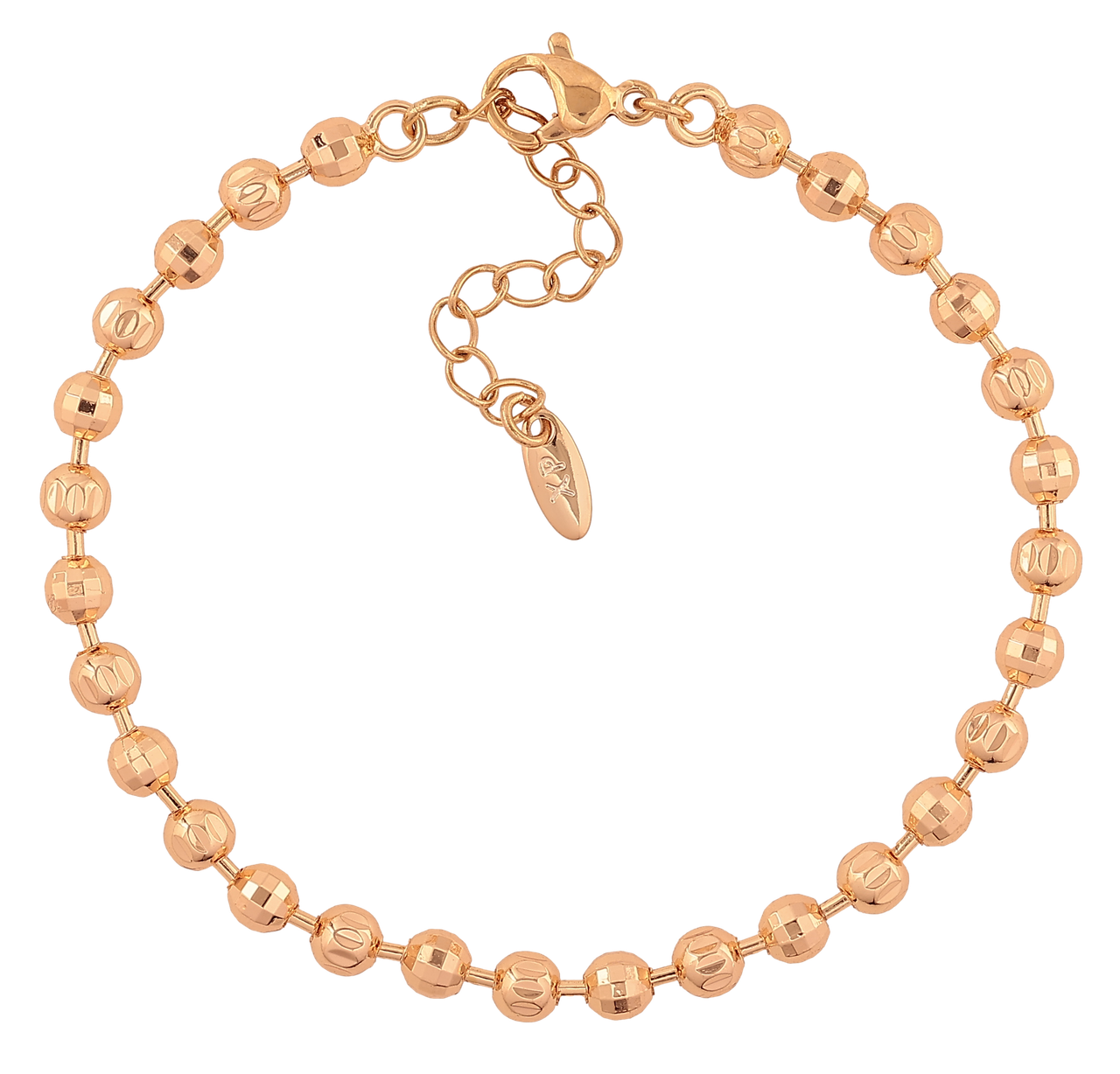 Браслет Xuping M&L Колір 18K «Ланцюжок Перлина з візерунком» довжина з доп.ланцюжком 17-20.5см х 4мм, фото 1