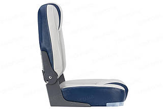 Сидіння суднове в лодка і катер Newstar Premium High Back сіро-синє 75245GN складне з морського вініл 450х450 мм, фото 2