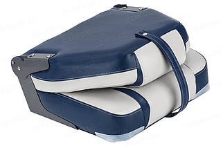 Сидіння суднове в лодка і катер Newstar Premium High Back сіро-синє 75245GN складне з морського вініл 450х450 мм, фото 4