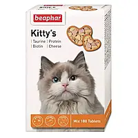 Вітамінна ласощі для котів Beaphar Kitty's Mix підтримка шкіри та шерсті 180 таблеток