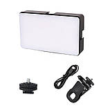 Акумуляторне відеосвітло накамерне RGB AY-96JSSR світлодіодна кольорова міні лампа з прищіпкою для фото та відео, фото 10