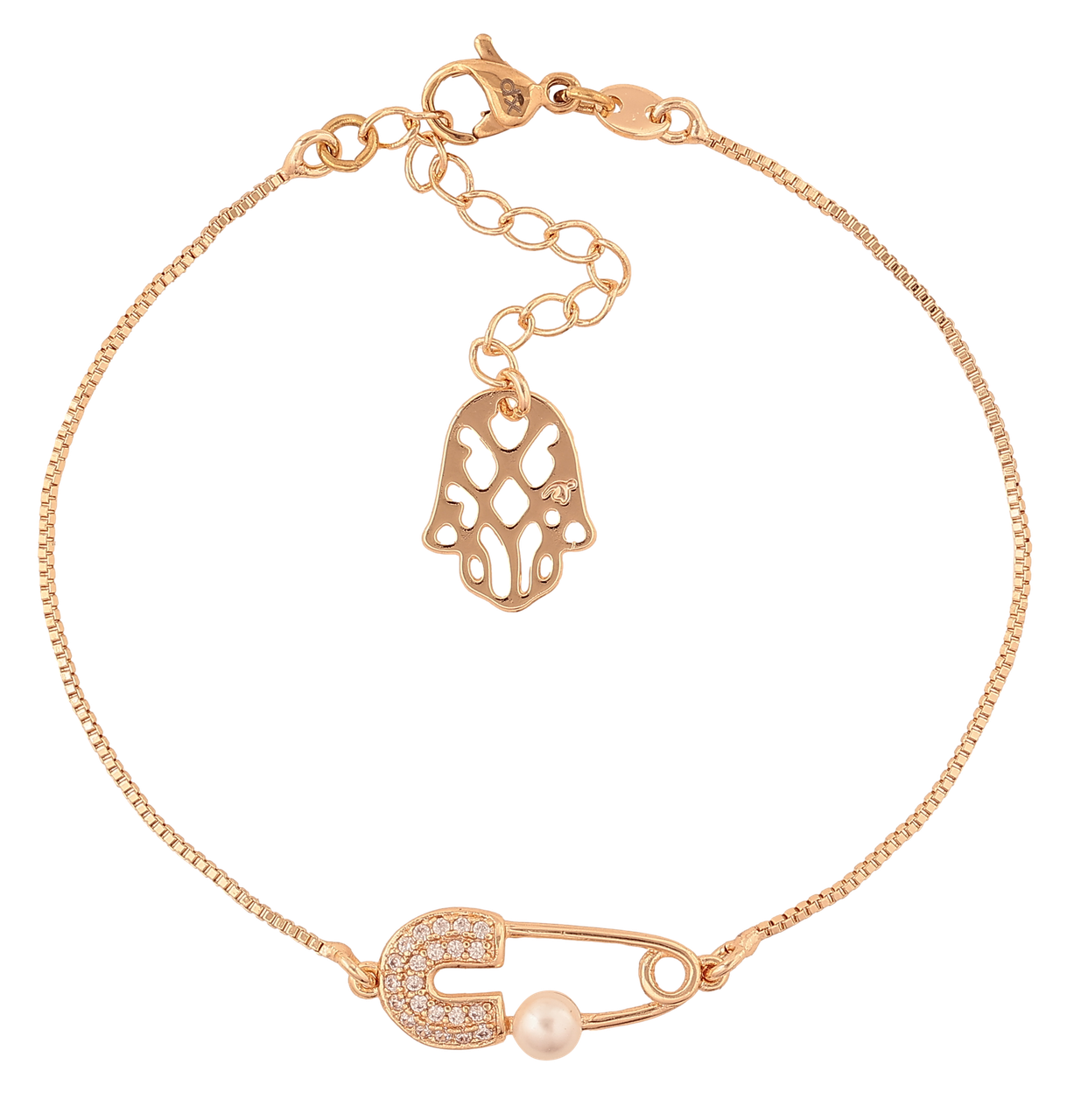 Браслет Xuping M&L Колір 18K «Шпилька» довжина з доп.ланцюжком 16.5-20см х 1мм, фото 1