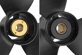 Гвинт для човнового мотора Mercury 12.1x9 25-70 к.с. 1311-121-09 алюмінієвий Amita Solas, фото 4