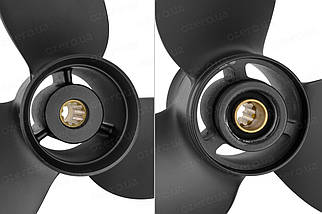 Гвинт для човнового мотора Suzuki 3 10.3x12 58100-96430-019 4211-103-12 SB алюмінієвий Amita Solas, фото 4