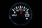 Вольтметр судновий для човна і катера I GAUGE 52MM з LED дисплеєм 8-16В чорний аналоговий нержавіюча сталь, фото 2