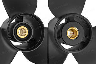 Гвинт для човнового мотора Yamaha 3 14.8x17 6G5-45947-01-98 3511-148-17 YE алюмінієвий Amita Solas, фото 5