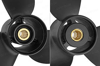 Гвинт для човнового мотора Yamaha 3 14.3x21 6G5-45943-01-98 3511-143-21 YE алюмінієвий Amita Solas, фото 5