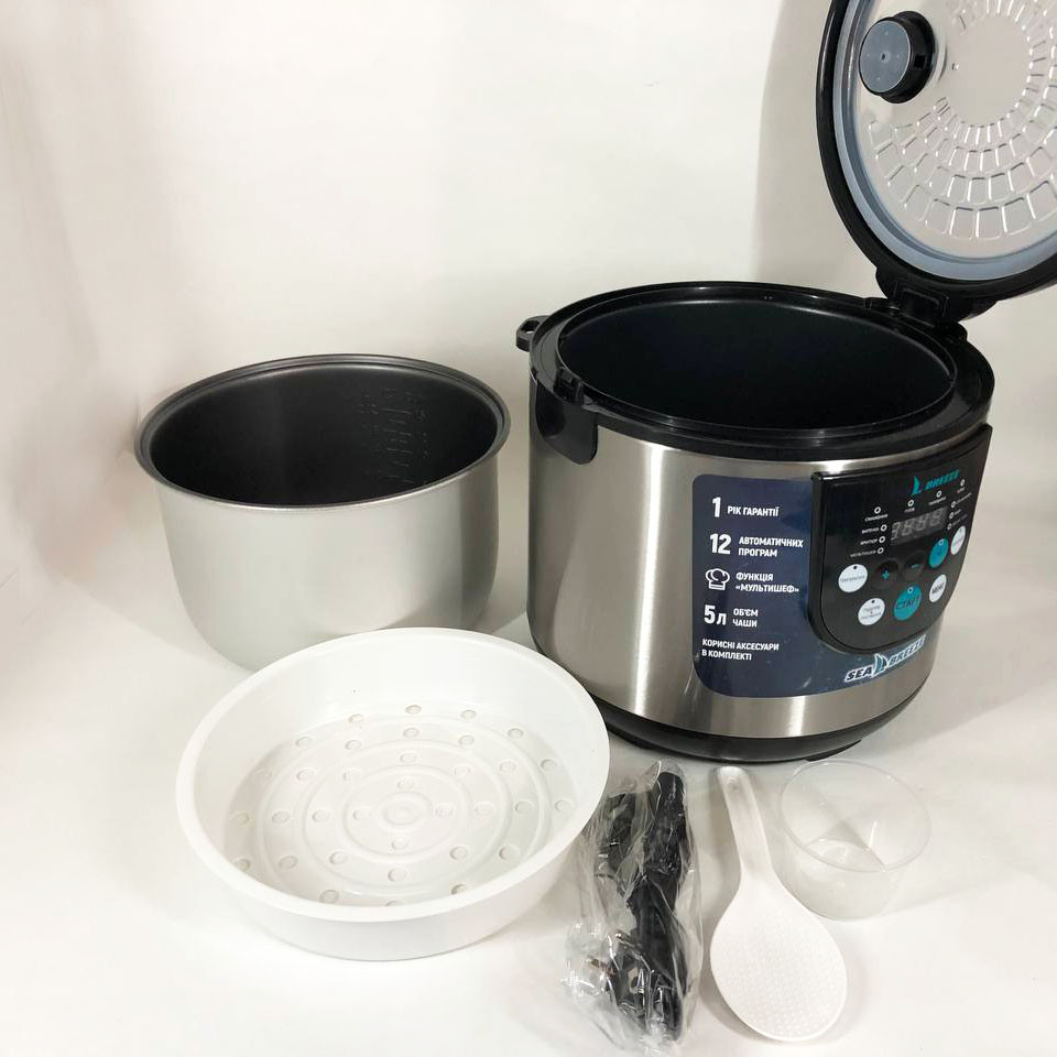 Мультиварка 5 л SeaBreeze SB-044 900 Вт, Скороварка багатофункціональна, Мультиварка LA-532 для дому